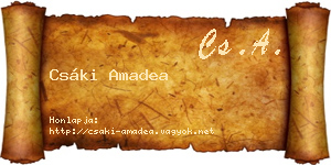 Csáki Amadea névjegykártya